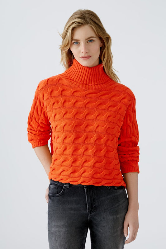 Oui Cherry Tomato Turtleneck Jumper