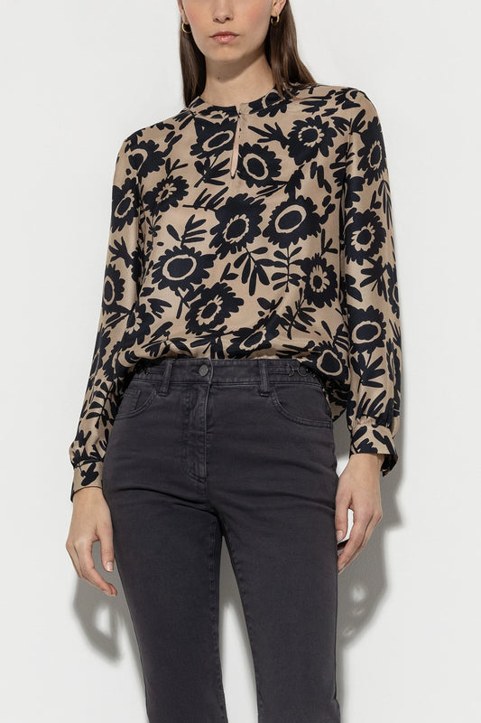 Luisa Cerano Silk Print Blouse