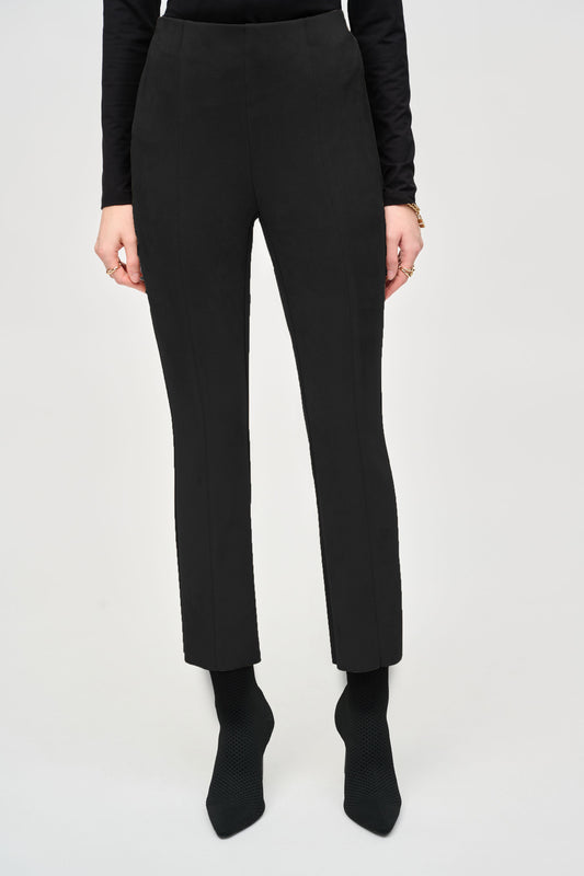 Joseph Ribkoff Scuba Suede Flared Pants in Black