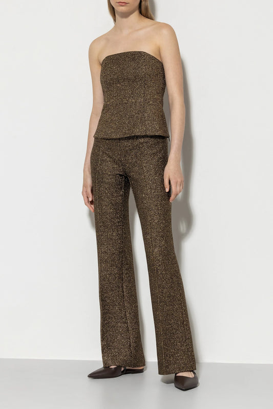 Luisa Cerano Metallic Bootcut Trousers