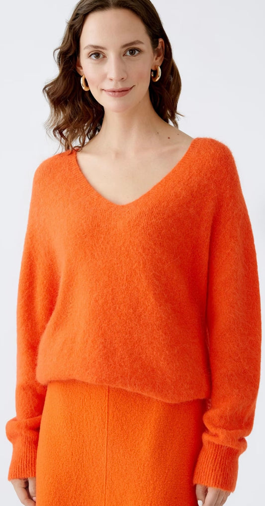 Oui Tomato Pullover with Alpaca