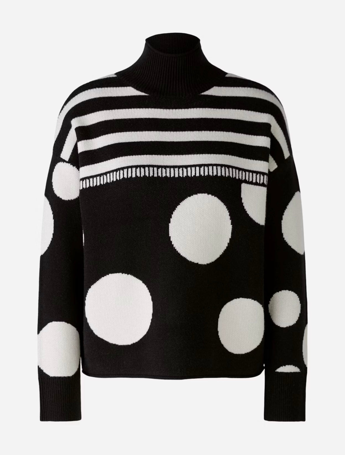 Oui Black and White Polka Dot/Stripped Jumper