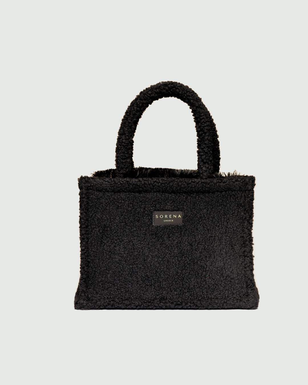 Sorena  Greece Teddy Black Tote Bag